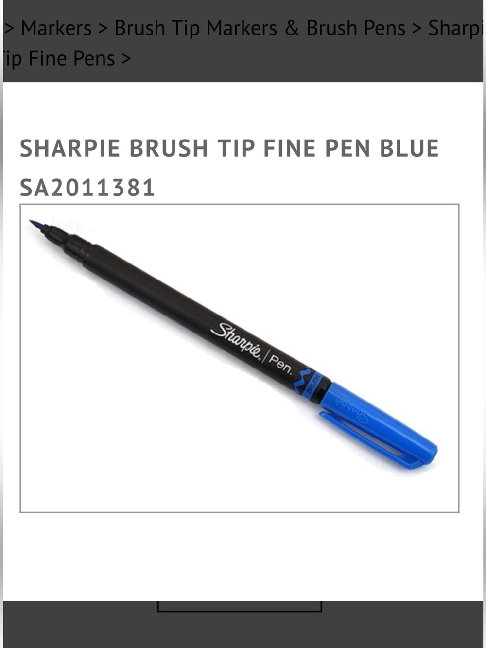 12 Pack SHARPIE BRUSH TIP FINE PEN BLUE 3/$25